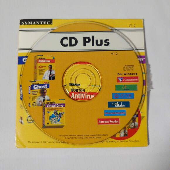 Symantec CD Plus Norton Antivirus 2000 Ghost Virtual Drive Adobe Acrobat Reader - Picture 2 of 4